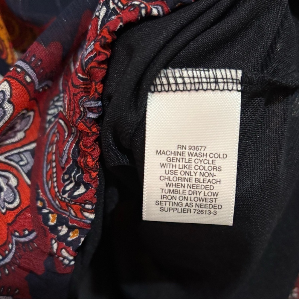 NWT Liz Claiborne Sheer Paisley Print Blouse & Cami Set Boho Women's Size XL - Picture 13 of 16